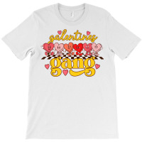 Galentines Gang Retro Groovy Checkered Valentine D T-shirt | Artistshot