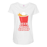 Beer Pong Champ Funny Funny Maternity Scoop Neck T-shirt | Artistshot