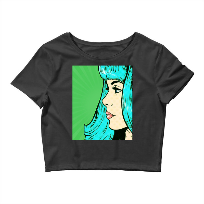 Dramatic Green Pop Art Crop Top by NANCYLTICKLE-SUMMERS | Artistshot