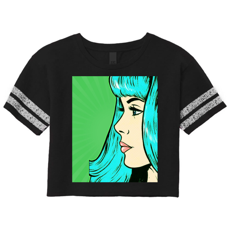 Dramatic Green Pop Art Scorecard Crop Tee by NANCYLTICKLE-SUMMERS | Artistshot