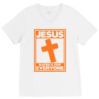 Jesus Is For Everyone Retro V-neck Tee | Artistshot