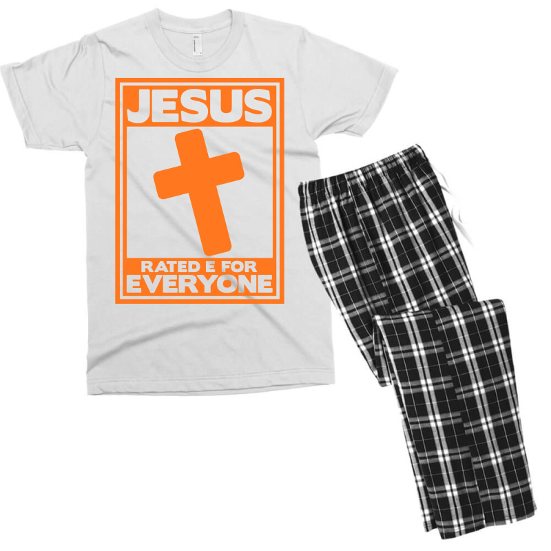 Jesus Is For Everyone Retro Men's T-shirt Pajama Set by labineskatesr | Artistshot