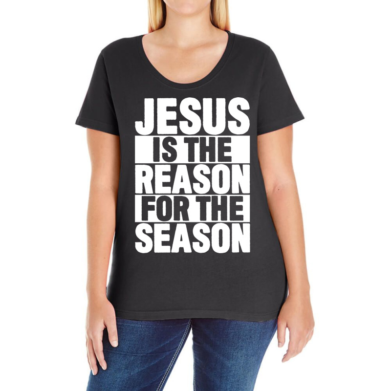 Jesus Is The Reason For The Season Vintage Ladies Curvy T-Shirt by demroarthurv | Artistshot