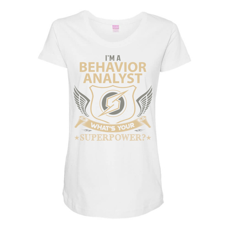 Behavior Analyst Superpower Maternity Scoop Neck T-shirt by kammesdumontp | Artistshot