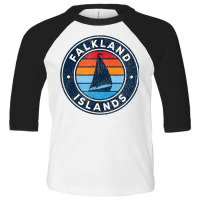 Falkland Islands South Atlantic Vintage Sailboat R Toddler 3/4 Sleeve Tee | Artistshot