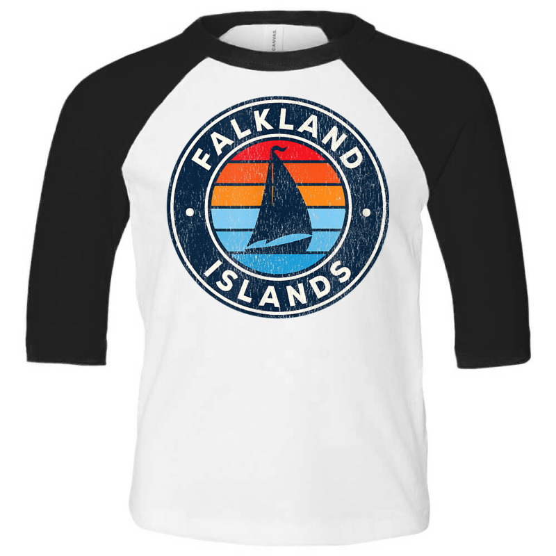 Falkland Islands South Atlantic Vintage Sailboat R Toddler 3/4 Sleeve Tee by gabuya | Artistshot