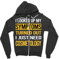 Funny My Symptoms Cosmetology Cosmetoloist Red Zipper Hoodie | Artistshot