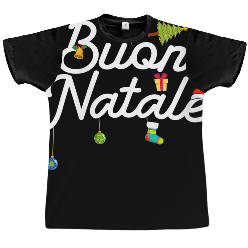 Womens Italian Christmas Buon Natale V Neck T Shir Graphic T-shirt by wafaha | Artistshot