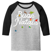 Womens Italian Christmas Buon Natale V Neck T Shir Youth 3/4 Sleeve | Artistshot