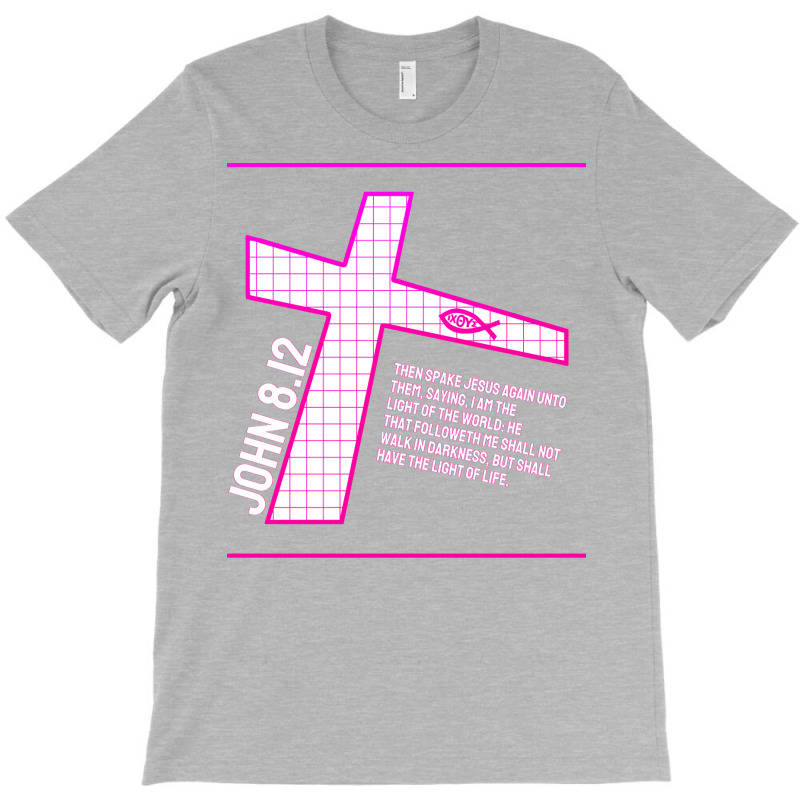 John 812 Bible Verse Design T-Shirt by labineskatesr | Artistshot