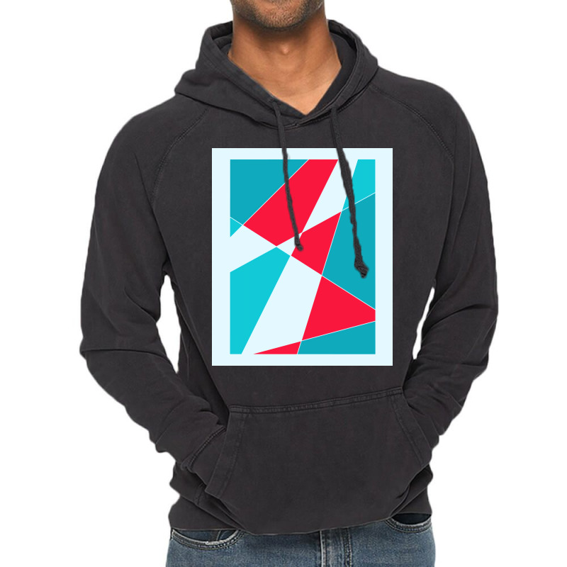 Blue And Red Abstract 70s Vintage Hoodie by wankelkeeseem | Artistshot