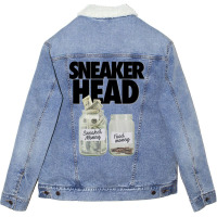 Sneakerhead Money Meme Print Unisex Sherpa-lined Denim Jacket | Artistshot