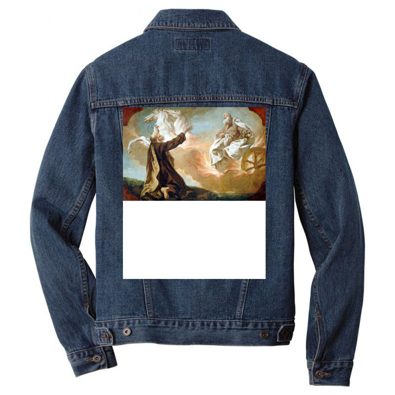 Giuseppe Angeli Elijah Taken Up In A Chariot Of Fi Men Denim Jacket by klinckbedoreh | Artistshot