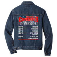 Gunsmith Hourly Rate   Usa Flag Gunsmithing Gun Re Men Denim Jacket | Artistshot