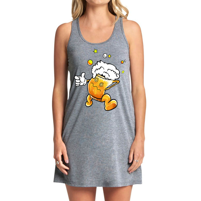 Funny Drunk Beer Mug For Alcohol Lovers Green Tank Dress by wankelkeeseem | Artistshot