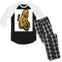 Bicycling Lion Quote Men's 3/4 Sleeve Pajama Set | Artistshot