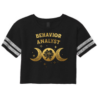 Behavior Analyst Boho Moon Wild Rose Golden Design Scorecard Crop Tee | Artistshot