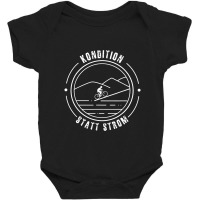 Kondition Statt Strom Berge Geschenk Mountainbiker Baby Bodysuit | Artistshot