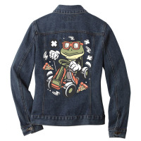 Hot Trend Frog Gokart Ladies Denim Jacket | Artistshot