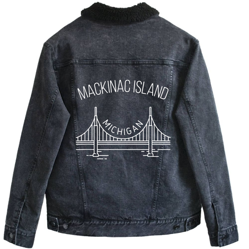 Mackinac Island Michigan Unisex Sherpa-lined Denim Jacket | Artistshot