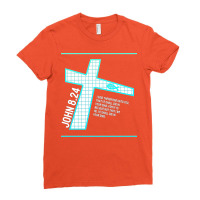 John 824 Bible Verse Design Ladies Fitted T-shirt | Artistshot