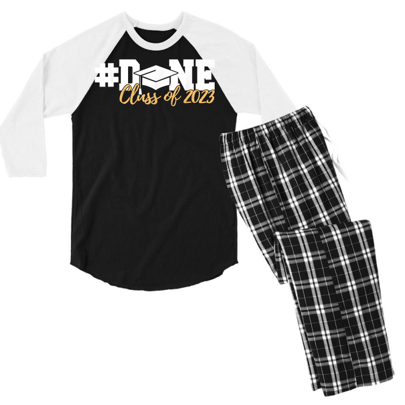 Class Of 2023 Done Graduation Senior 2023 T Shirt Men's 3/4 Sleeve Pajama Set | Artistshot