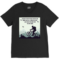 Mountain Bicycle Hippie V-neck Tee | Artistshot