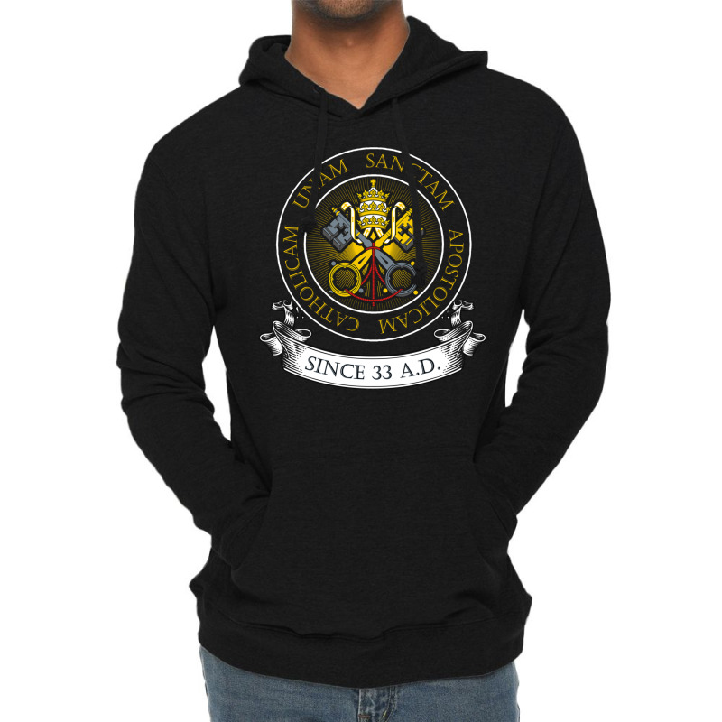 One Holy Catholic & Apostolic Church Catholic Lati Lightweight Hoodie | Artistshot