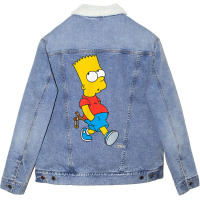 The Simpsons Bart Simpson With Slingshot T Shirt Unisex Sherpa-lined Denim Jacket | Artistshot