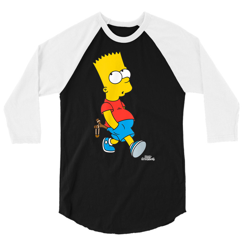 The Simpsons Bart Simpson With Slingshot T Shirt 3/4 Sleeve Shirt | Artistshot