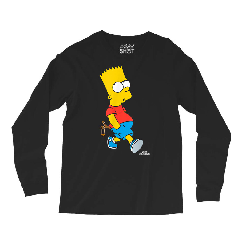 The Simpsons Bart Simpson With Slingshot T Shirt Long Sleeve Shirts | Artistshot