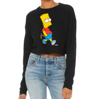 The Simpsons Bart Simpson With Slingshot T Shirt Cropped Sweater | Artistshot