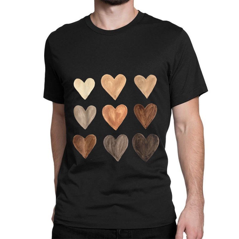 Diversity Heart Skin Tones Black Pride Melanin Kin Classic T-shirt | Artistshot