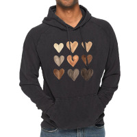 Diversity Heart Skin Tones Black Pride Melanin Kin Vintage Hoodie | Artistshot