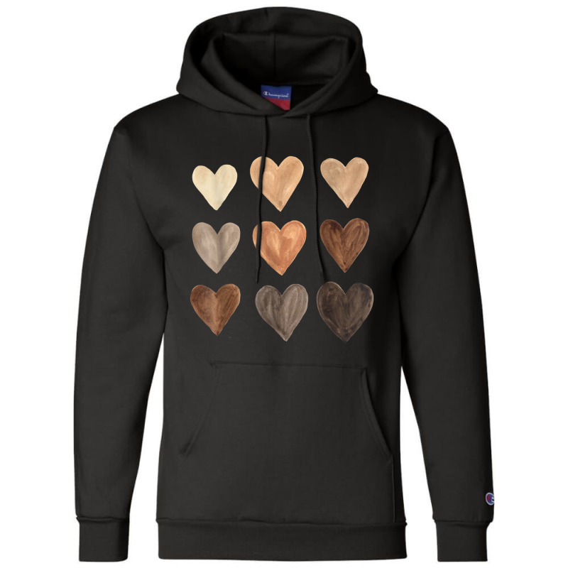 Diversity Heart Skin Tones Black Pride Melanin Kin Champion Hoodie | Artistshot