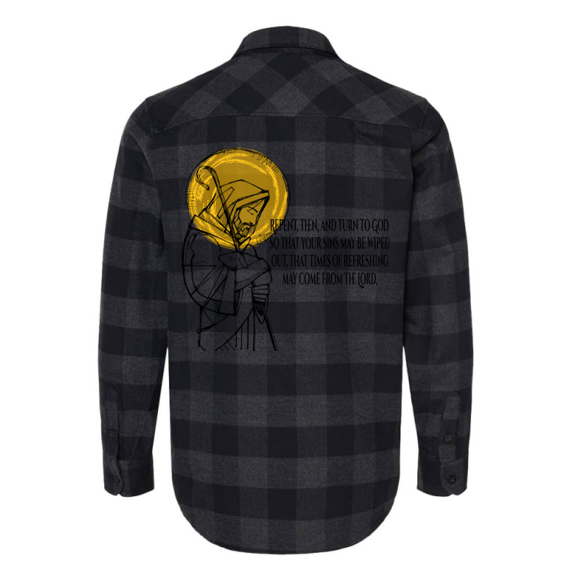 Repent Then And Turn To God Bible Flannel Shirt by klinckbedoreh | Artistshot