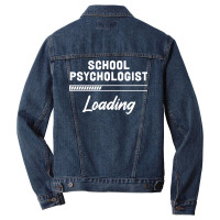 School Psychologist Loading Bar Design Men Denim Jacket | Artistshot