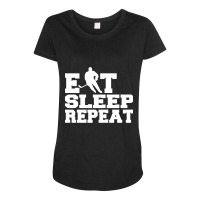 Hot Trend Eat Sleep Repeat Hockey Maternity Scoop Neck T-shirt | Artistshot