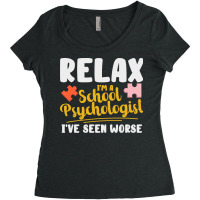 School Psychologist School Counseling Advising 70s Women's Triblend Scoop T-shirt | Artistshot