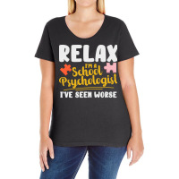 School Psychologist School Counseling Advising 70s Ladies Curvy T-shirt | Artistshot