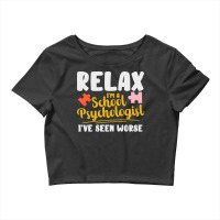 School Psychologist School Counseling Advising 70s Crop Top | Artistshot