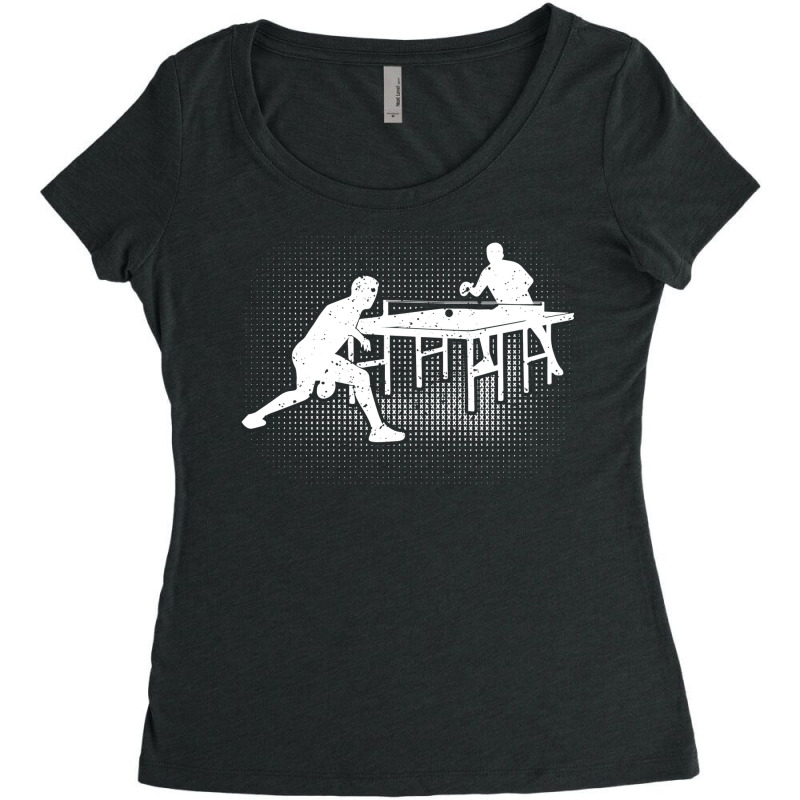 Ping Pong Players Silhouette Table Tennis Game 70s Women's Triblend Scoop T-shirt by tezenopragere | Artistshot