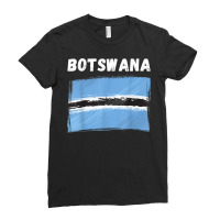 Botswana Flag Vintage Grunge Batswana Flag Botswan Ladies Fitted T-shirt | Artistshot