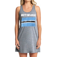 Botswana Flag Vintage Grunge Batswana Flag Botswan Tank Dress | Artistshot