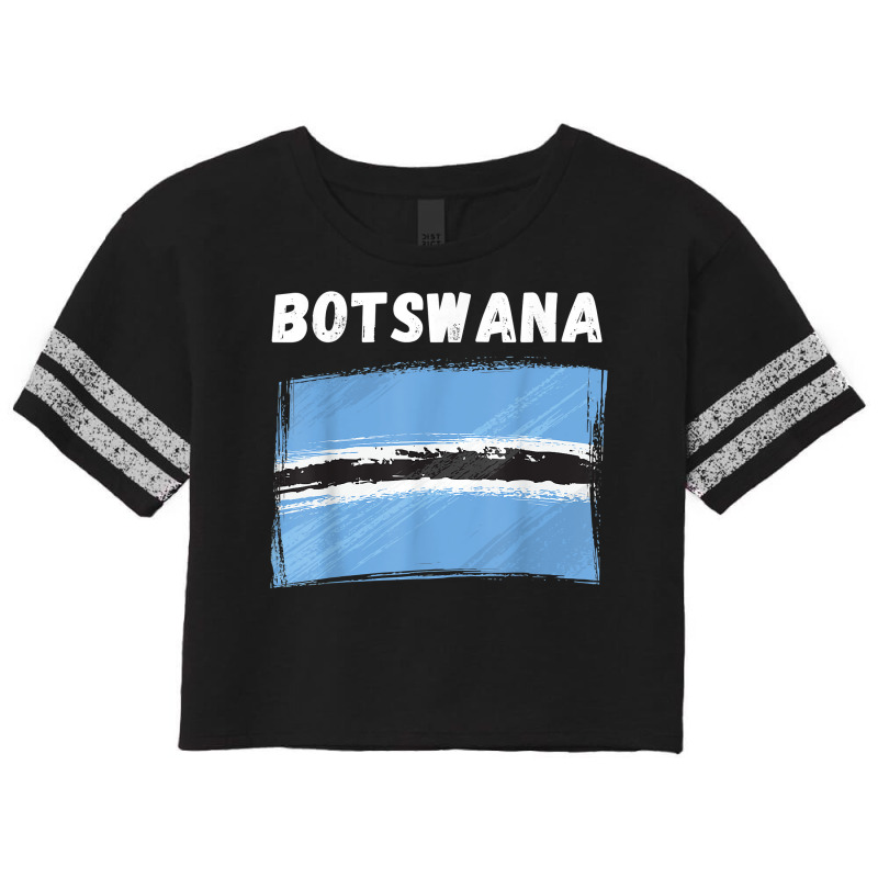 Botswana Flag Vintage Grunge Batswana Flag Botswan Scorecard Crop Tee by ginen | Artistshot