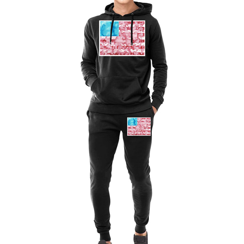 Watercolor America Hoodie & Jogger Set | Artistshot