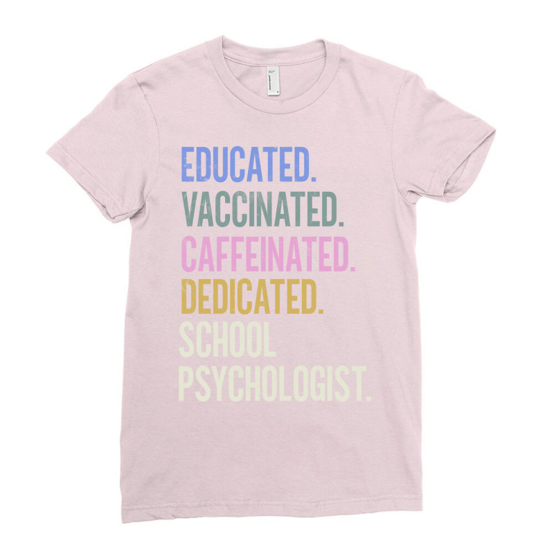 School Psychologist Retro Vaccination Design Ladies Fitted T-Shirt by spellkommt | Artistshot