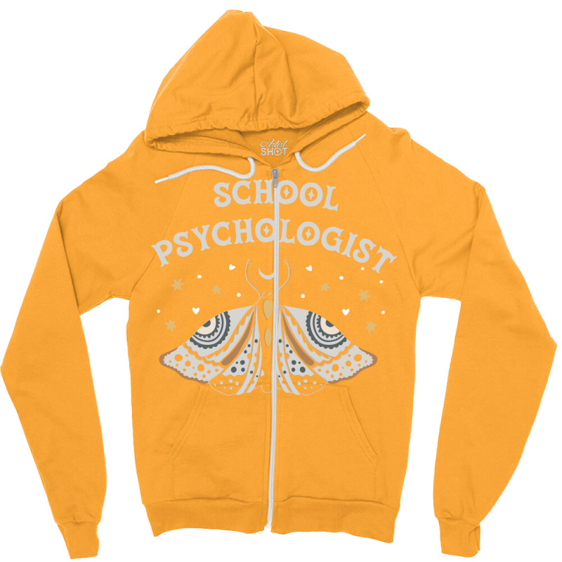 School Psychologist Boho Butterfly Design Zipper Hoodie by tezenopragere | Artistshot