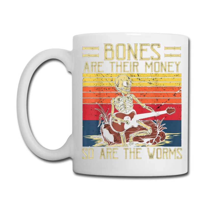 Bones Are Their Money T Shirt Skeleton Playing Gui Coffee Mug | Artistshot