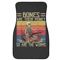 Bones Are Their Money T Shirt Skeleton Playing Gui Front Car Mat | Artistshot